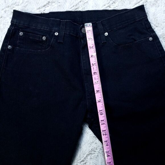 Levis Jeans Mens 32x32 Black 502 Slim Straight American Dark Wash Denim - Picture 5 of 11